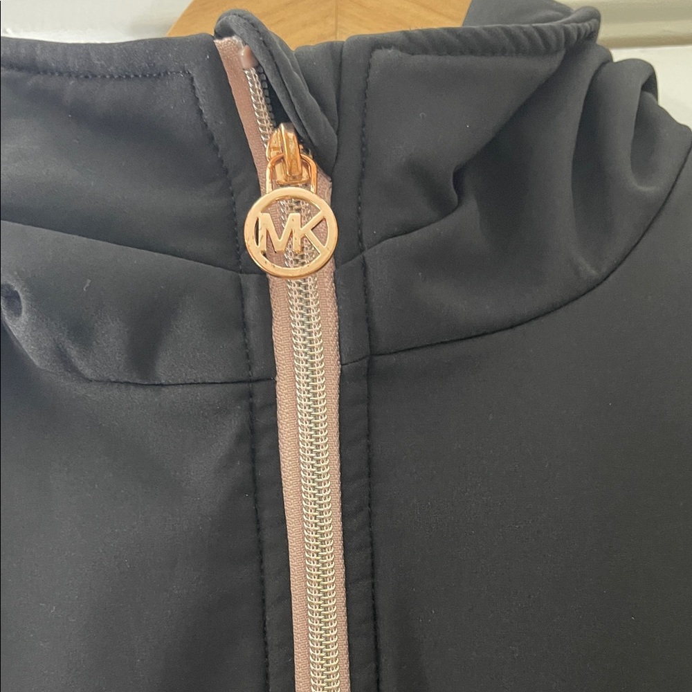 MICHAEL Michael Kors Kids Black Jacket with Pink Accents - Picture 4 of 10